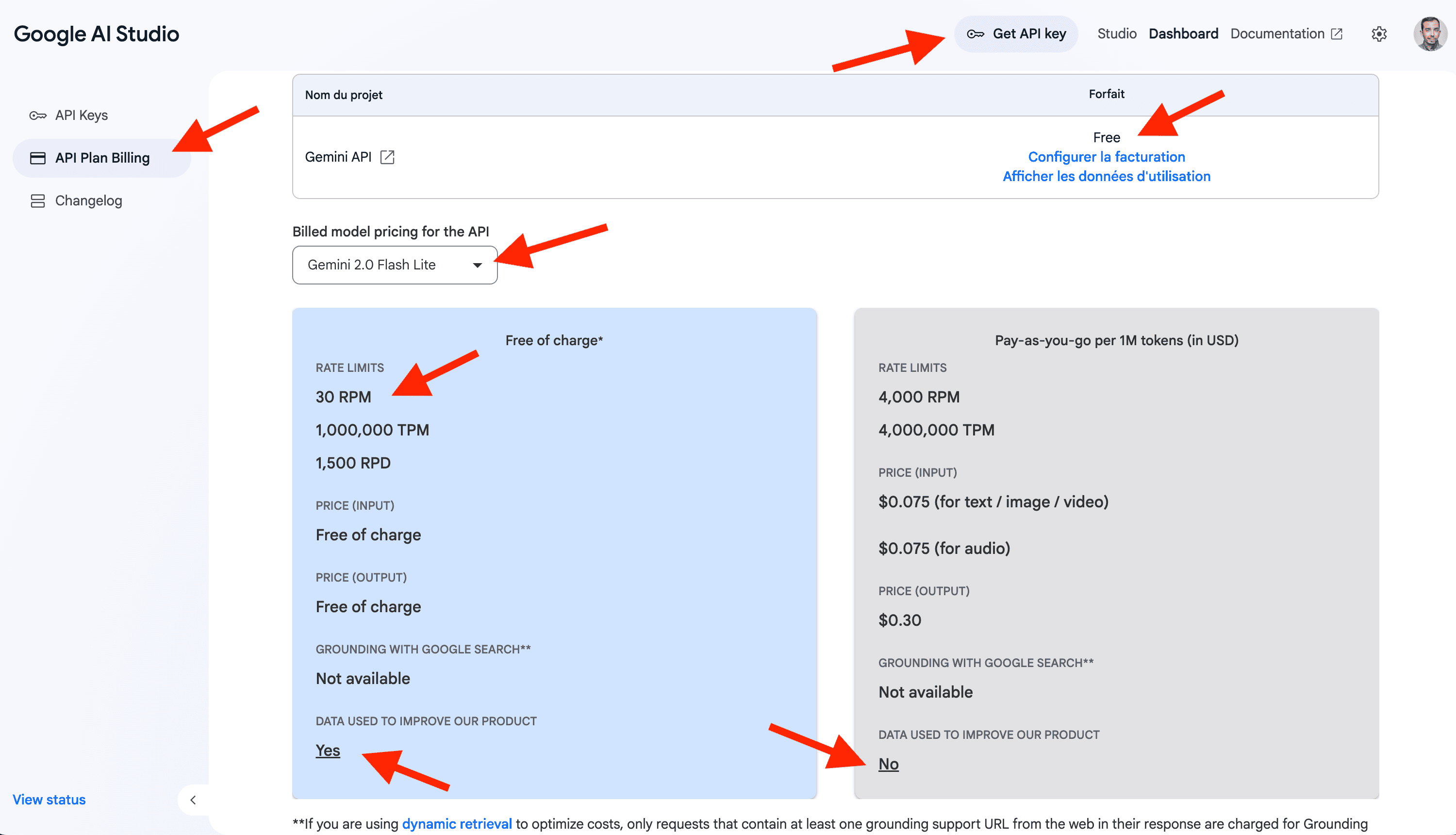 Google AI plan billing.